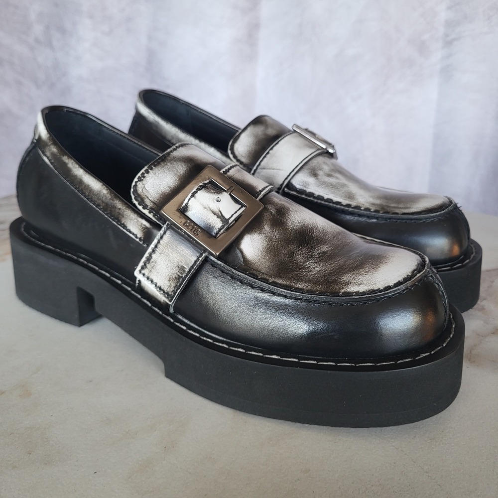 GCDS Clarks Split Toe Monk Strap Platform Loafers SAMPLE Men's Size 7.5 Black